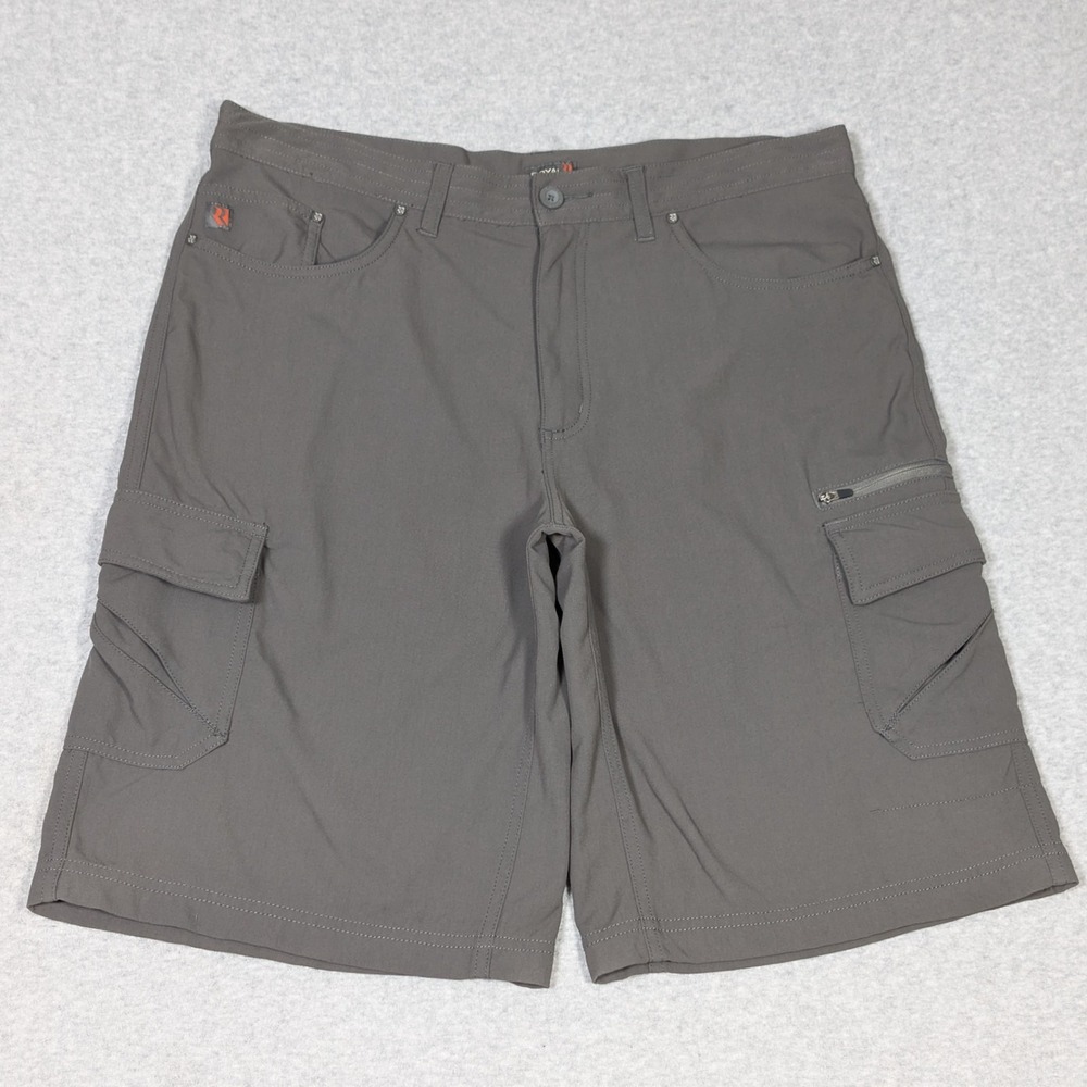 Royal Robbins Cargo Shorts Mens Size 36 Outdoor Hiking Performance Gray